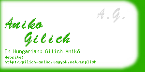 aniko gilich business card